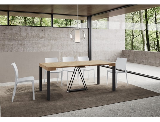 ITYHOME - Console extensible tiris 90x40/196cm chêne nature