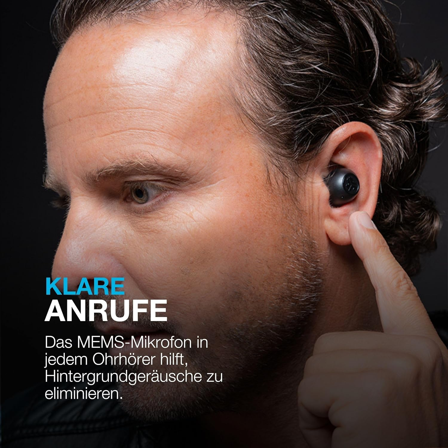 GO POP ANC Bluetooth 5.3 In-Ear Kopfhörer Headset IP55   Ladecase (IEUEBGOANCRBLK124) - Schwarz