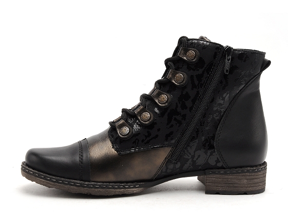 Remonte boots bottine plates femme d4391 noir