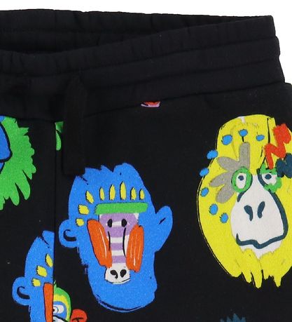 Stella McCartney Kids Sweatshorts - Schwarz m. Affen