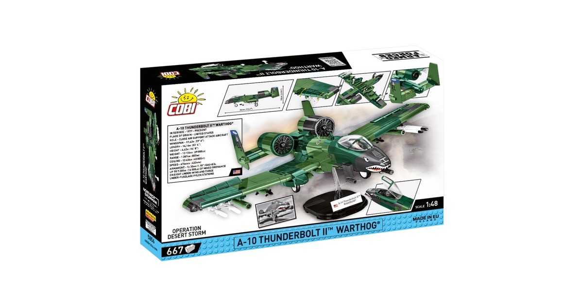 COBIArmed Forces - A-10 Thunderbolt II Warthog Constructiespeelgoed  (Schaal 1:48)