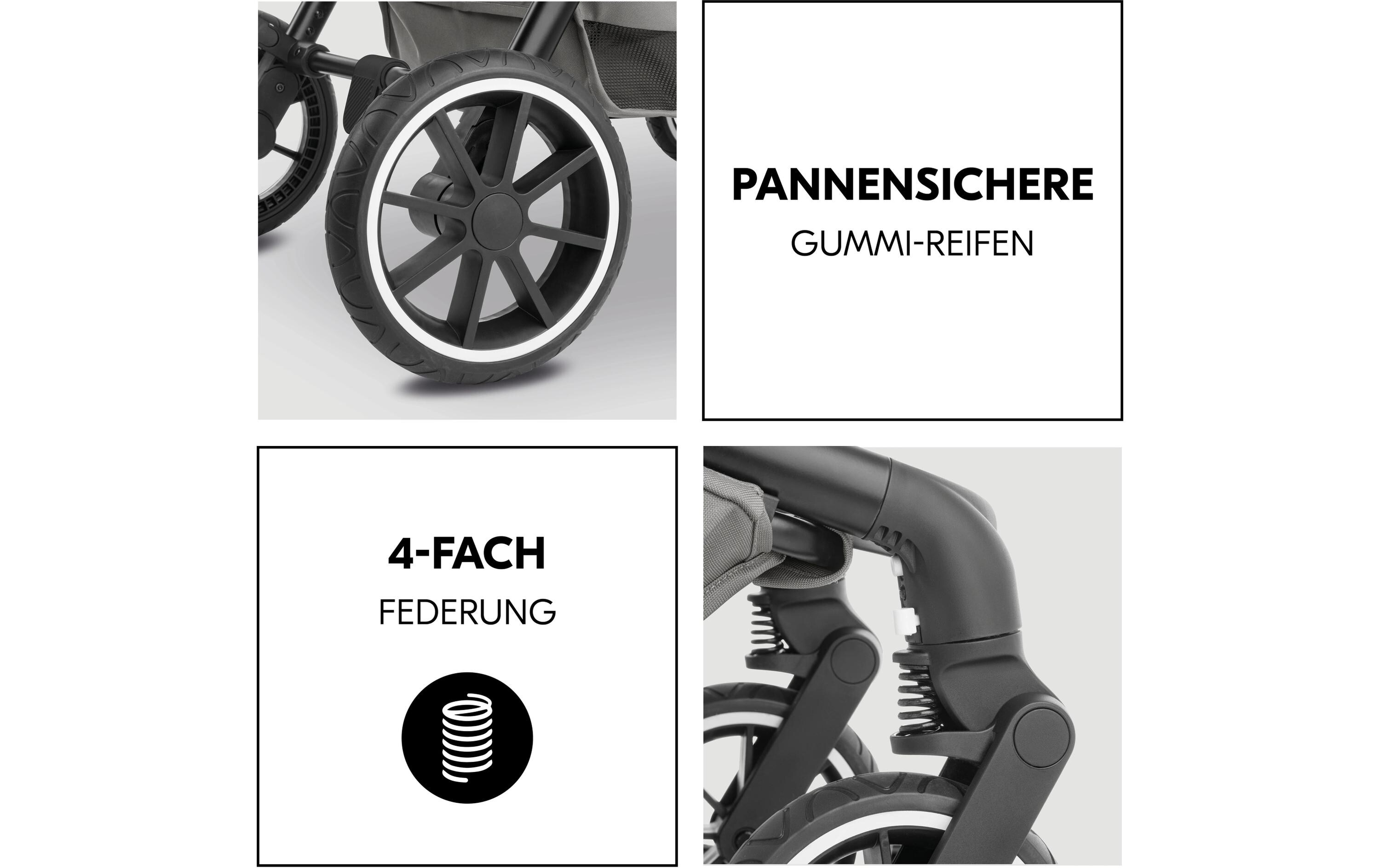 Kinderwagen Move N Care Set Dark Grey<br>Multifunktionales Kinderwagen-Set