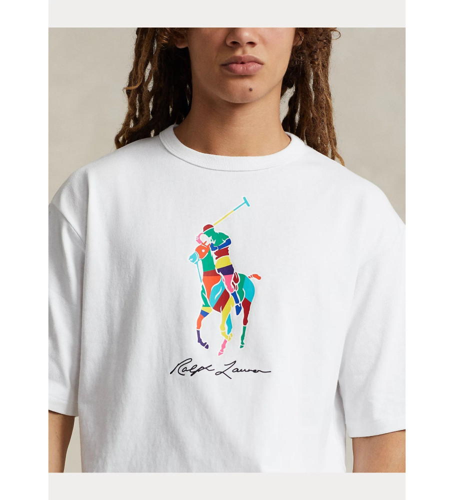 Camiseta Ralph Lauren Big Pony Relaxed Fit em algodão, branca