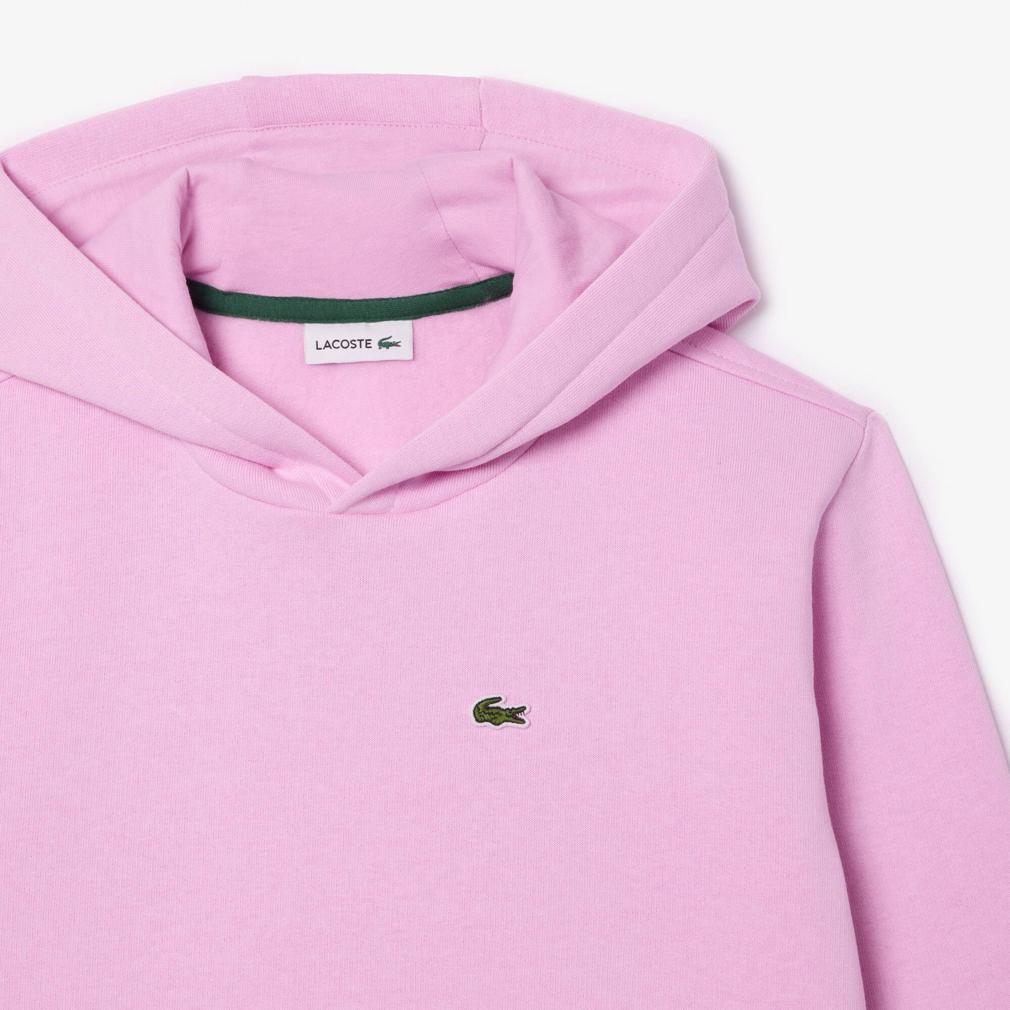 Sweatshirt à capuche enfant en molleton de coton biologique Pullovers & Sweatshirts - Rose - Lacoste - Enfant