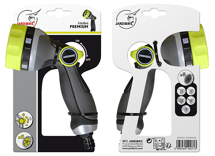 Pistolet 3 en1 double gomme Jardibric