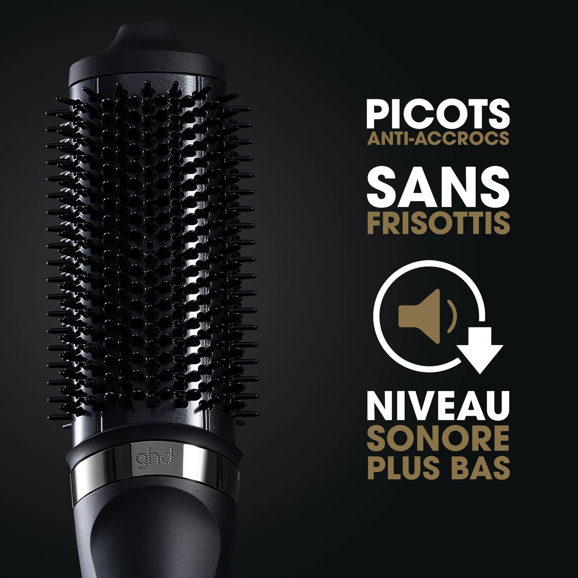 Brosse Soufflante 2-en-1 ghd Duet Blowdry |- Noir