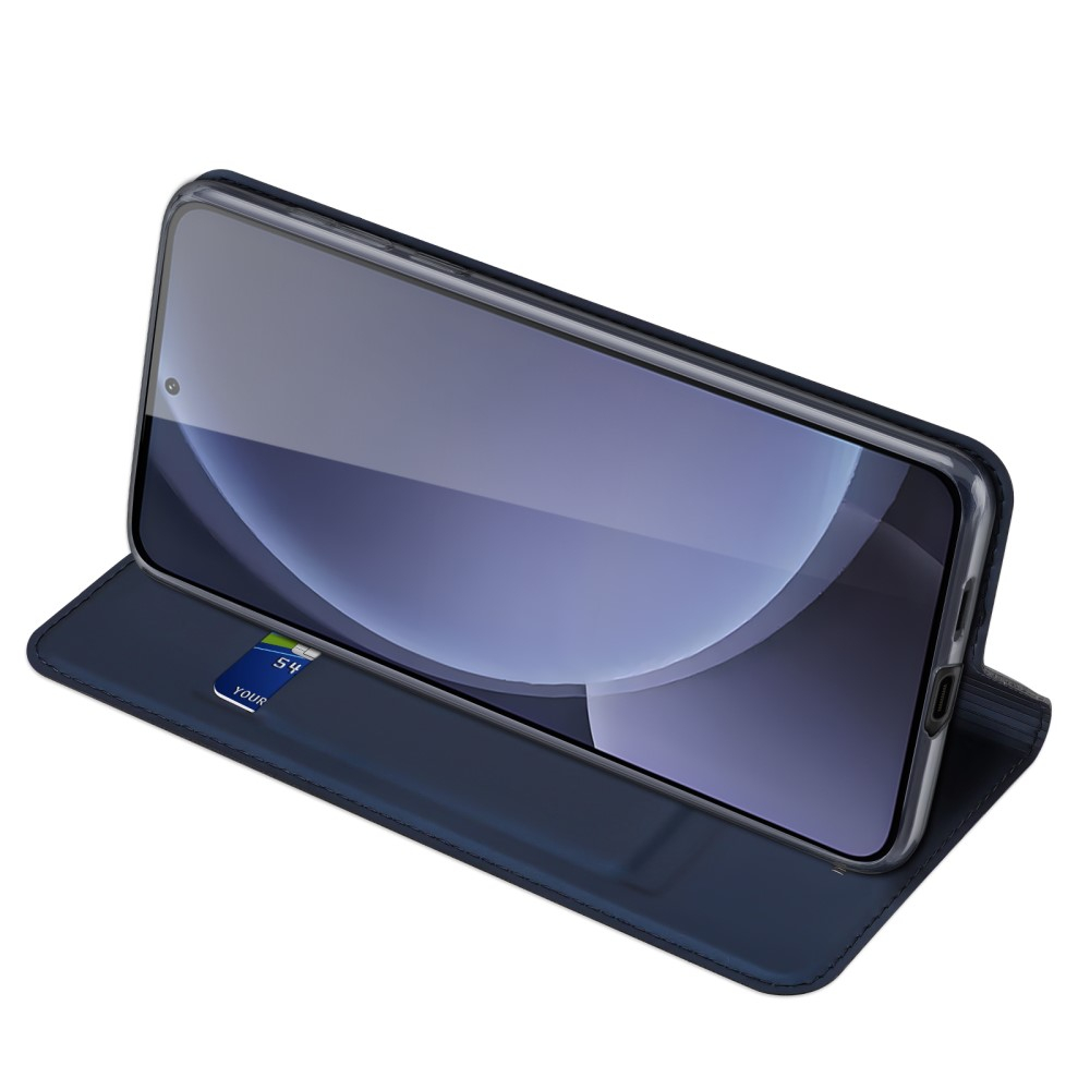 Samsung Galaxy S25 Flip Wallet Cover Leder Tasche - Dunkelblau