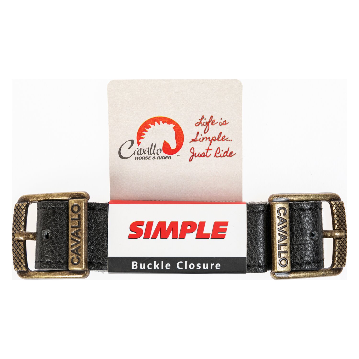 Cavallo Horse and Rider Schnalle  - schwarz - CLB/ simple
