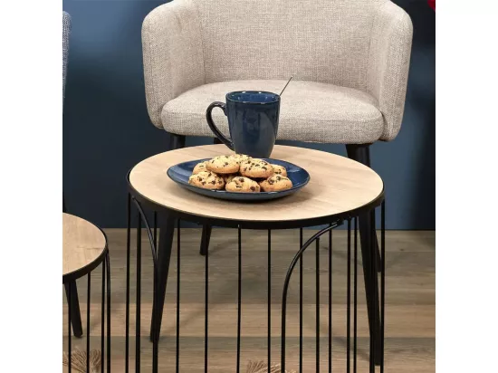 Assiette en grès bleu Au grès du temps (Lot de 6) 22 cm