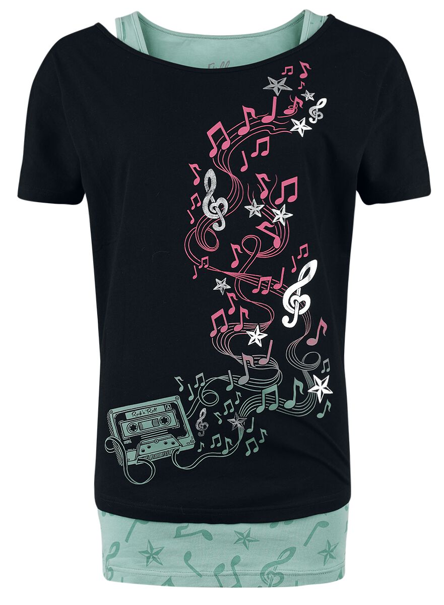 Three Pieces T-Shirt and Tops with Notes and Stars | Full Volume by EMP T-Shirt Manches courtes