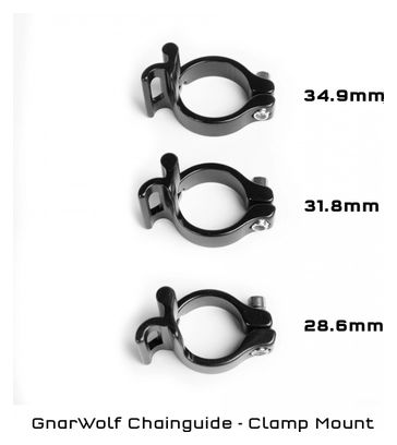 Guide-Chaîne Haut Wolf Tooth GnarWolf Chainguide Seat Tube Clamp Mount 32-52 Dents