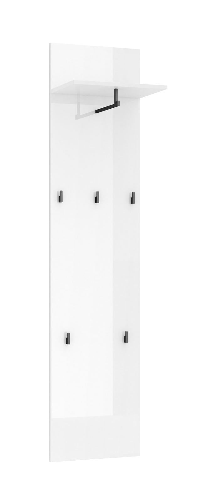 Garderobenpaneel VERONA 40 x 170 cm weiß Lack Dekor