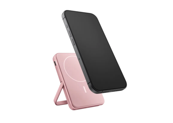 (20W) 5000mAh Dual USB C Powerbank Power Delivery Ladegerät   Kickstand (2PBM5000PP) - Pastel Pink