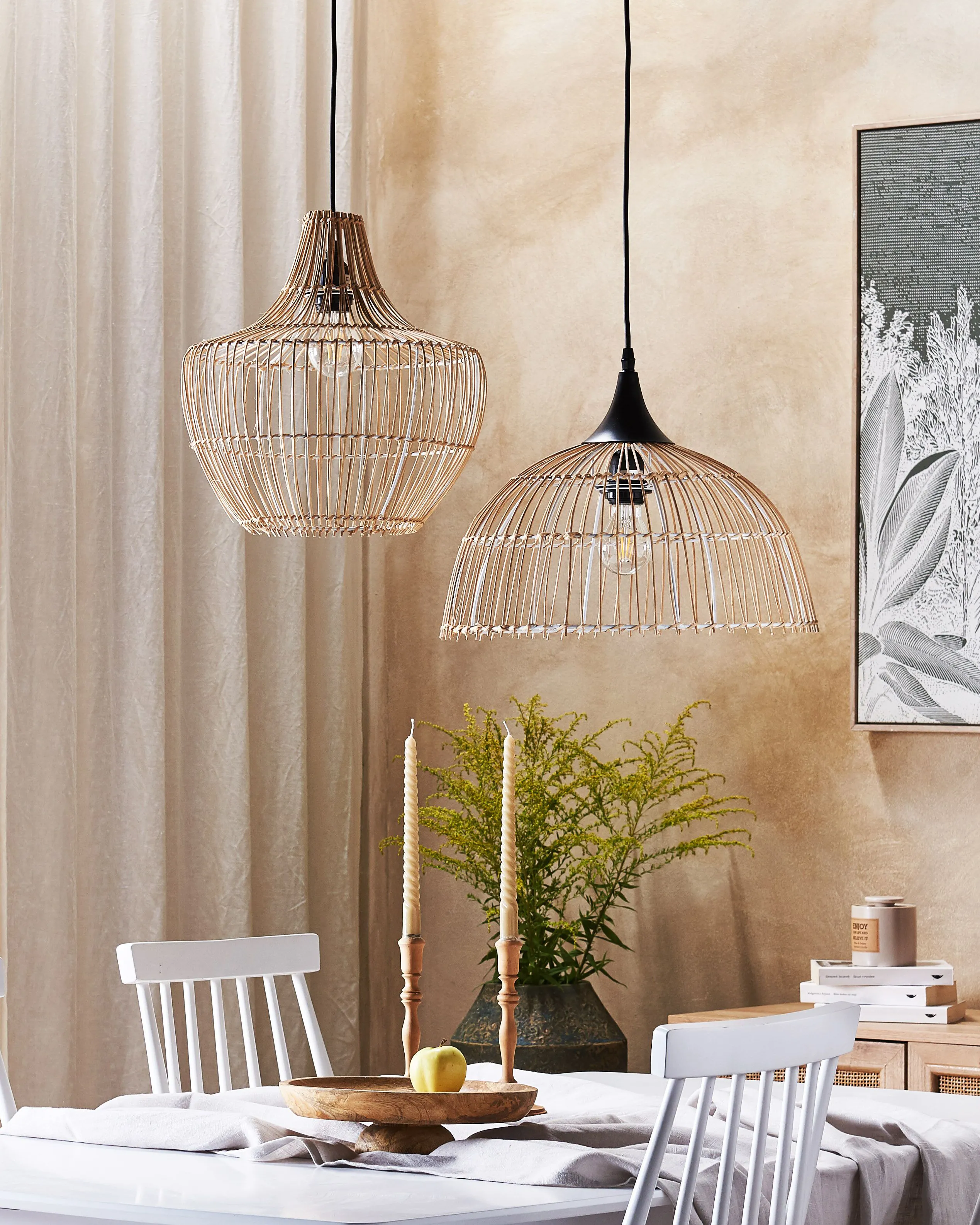 Hanglamp BARARIS Rotan Natuurlijk