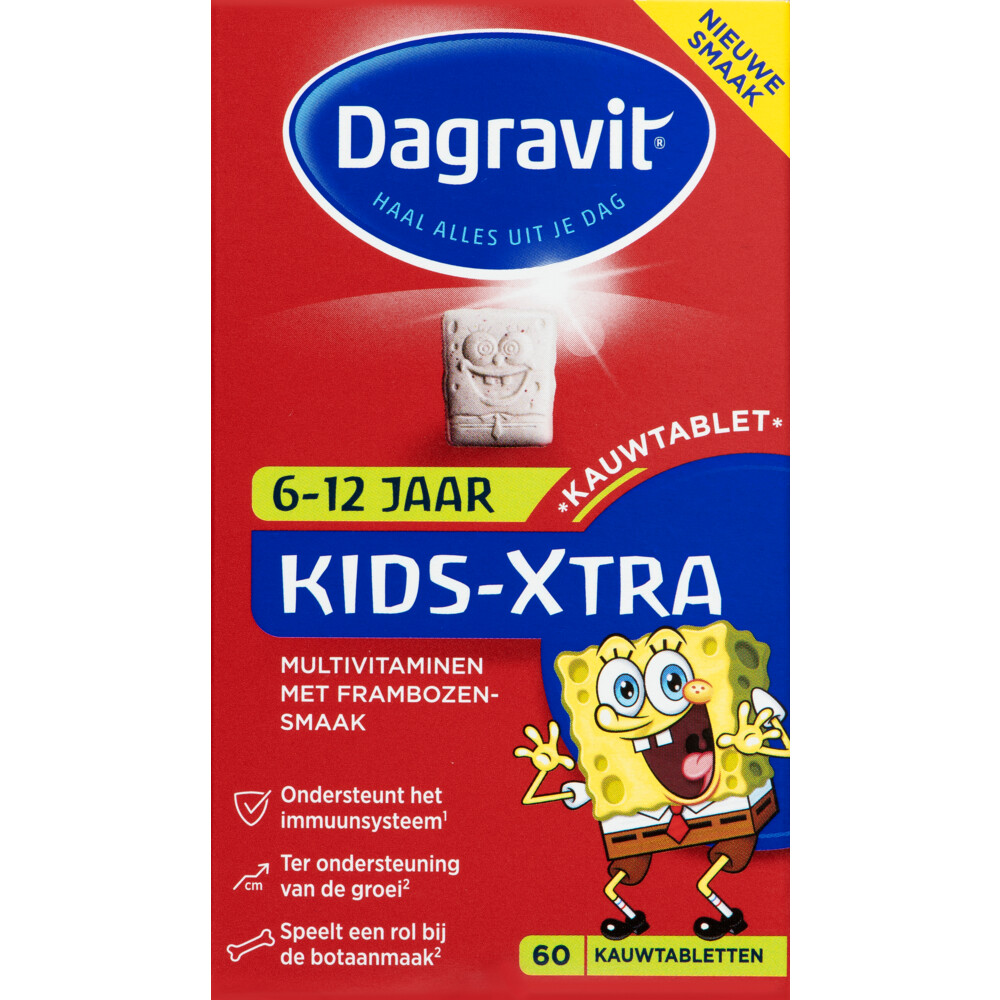 2x Dagravit Multivitamine Kids Xtra 6-12 jaar60 tabletten