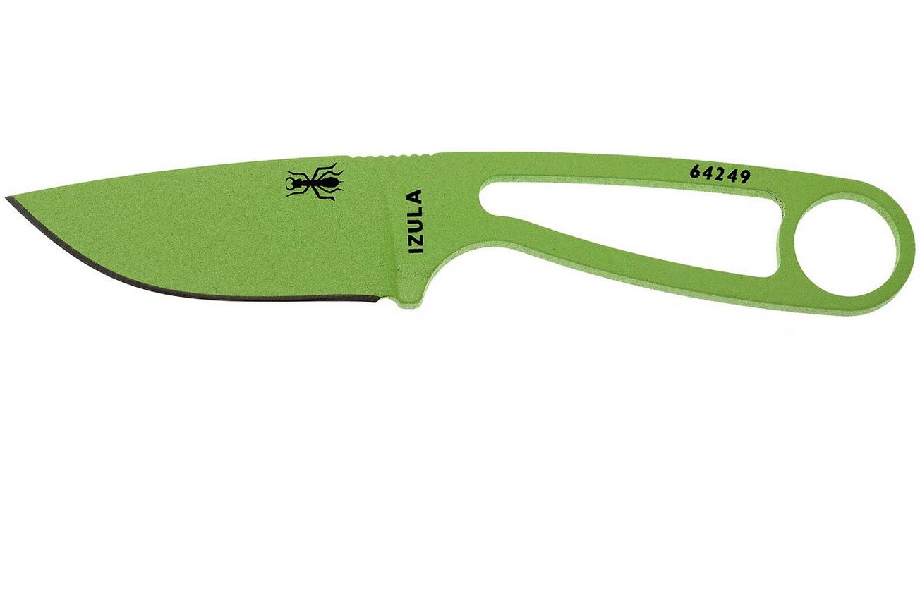 ESEE Izula Venom Green IZULA-VG nekmes met zwarte schede   riemclip