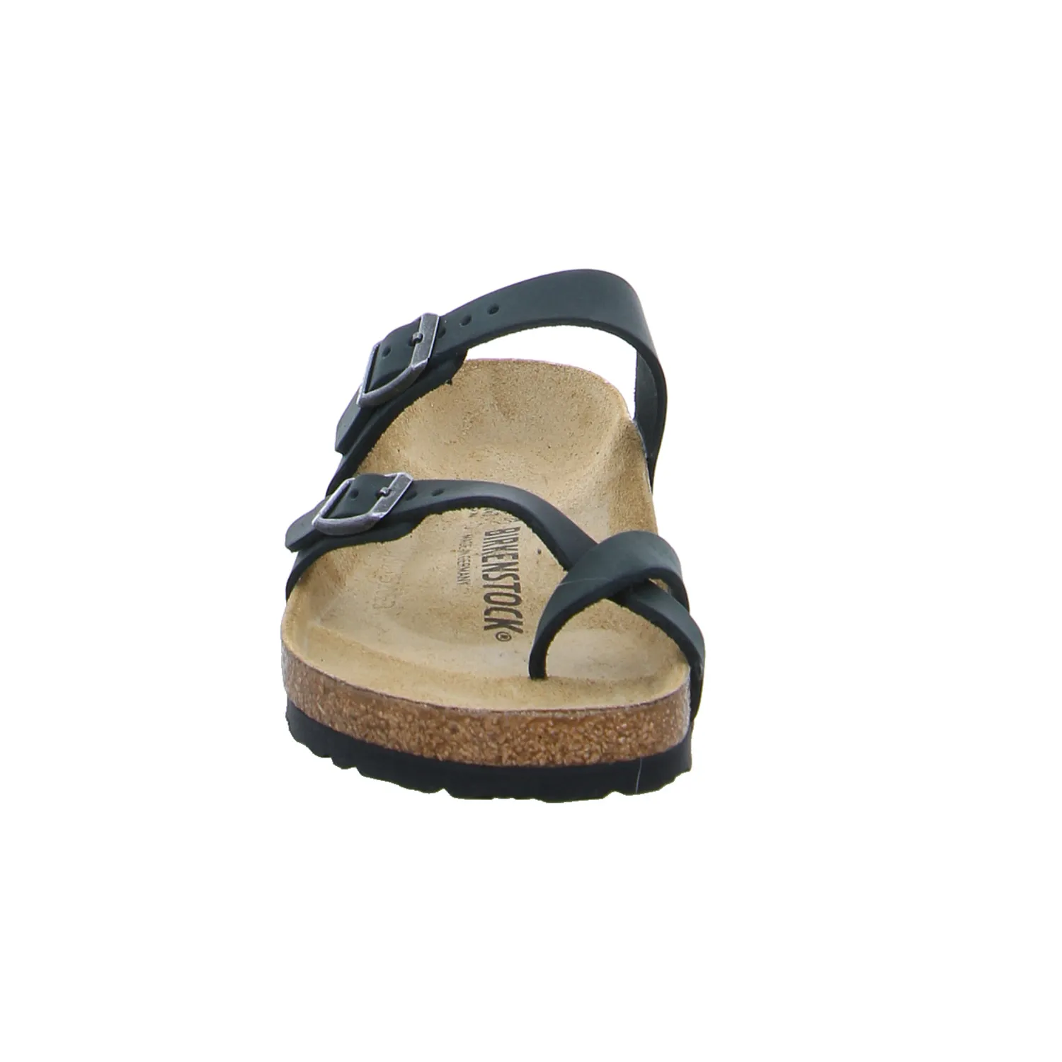 BIRKENSTOCK Bio-Zehentrenner Schwarz Lederimitat