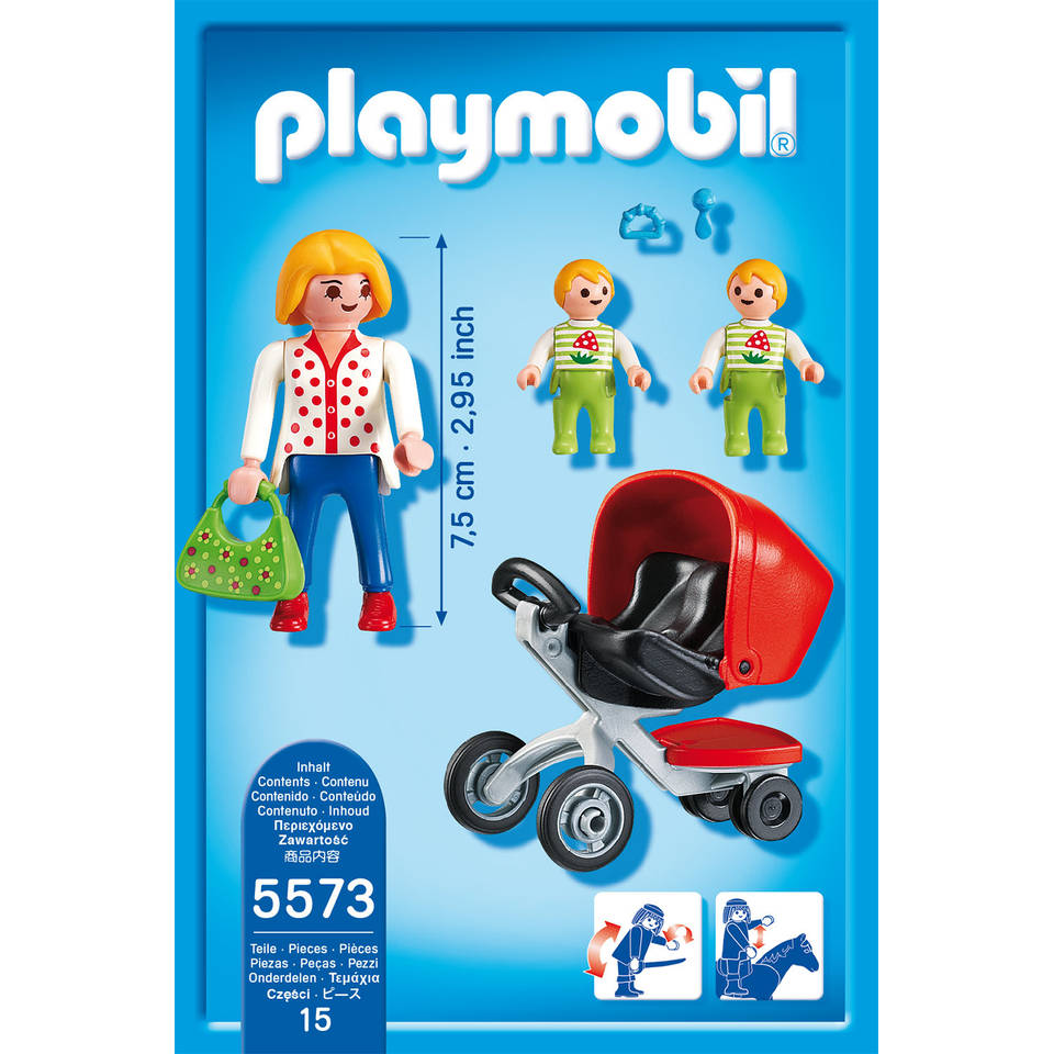 PLAYMOBIL City Life tweeling kinderwagen 5573