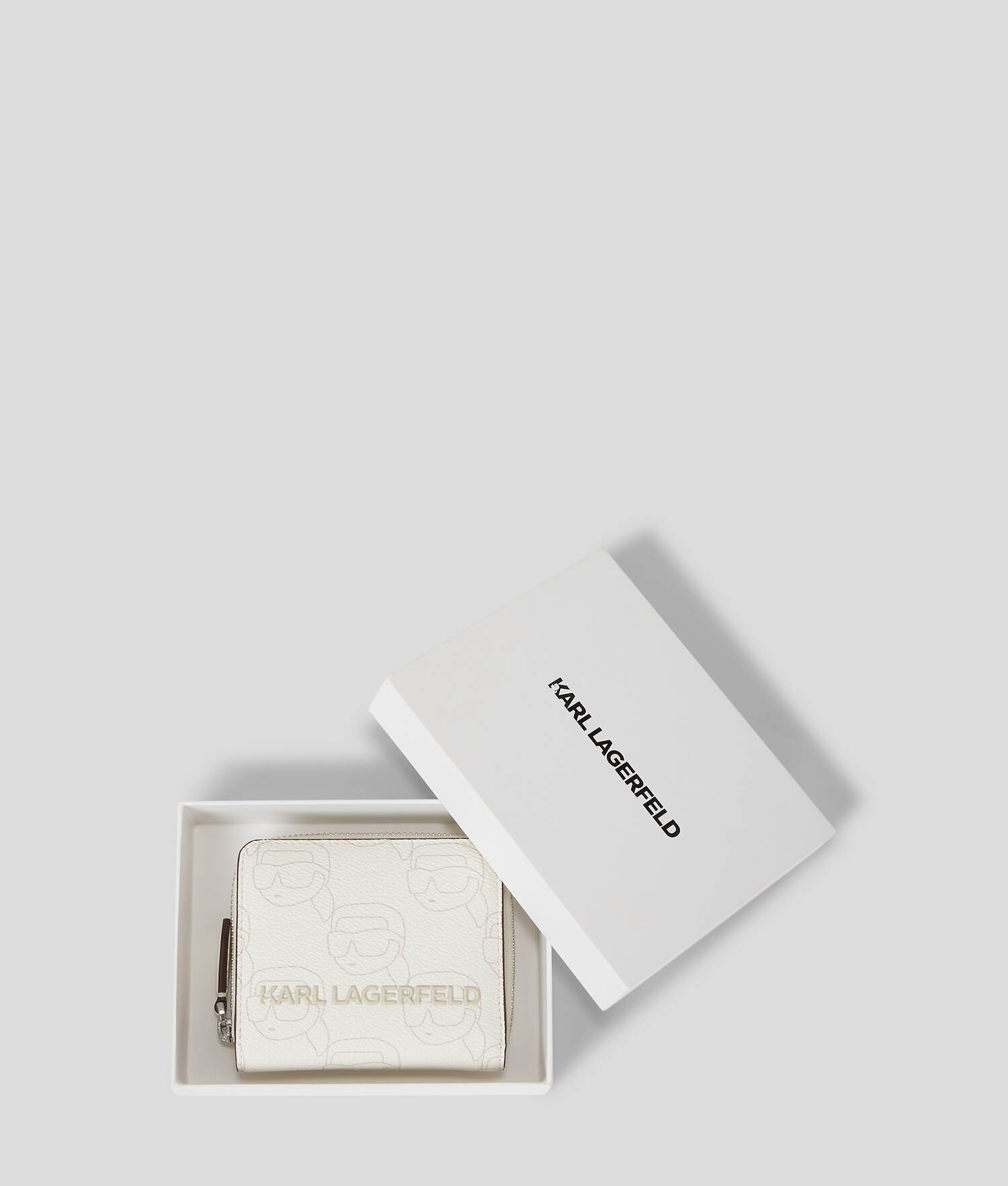 PORTEFEUILLE IKON MONOGRAM MOYEN - Blanc cassé NFT imprimé sur toute la surface