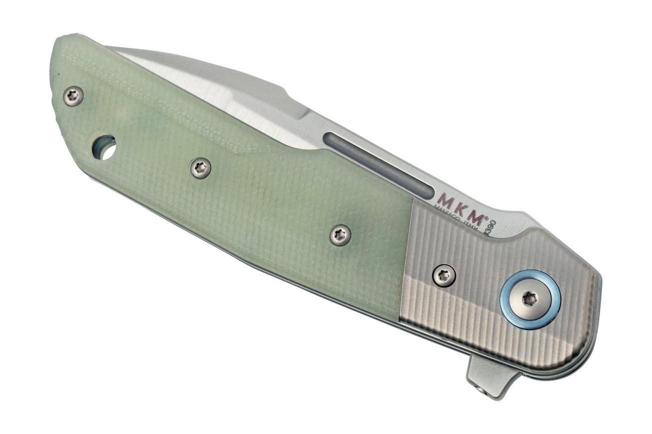 MKM Clap LS01-GNT Titanium, Natural G10 zakmes, Bob Terzuola design