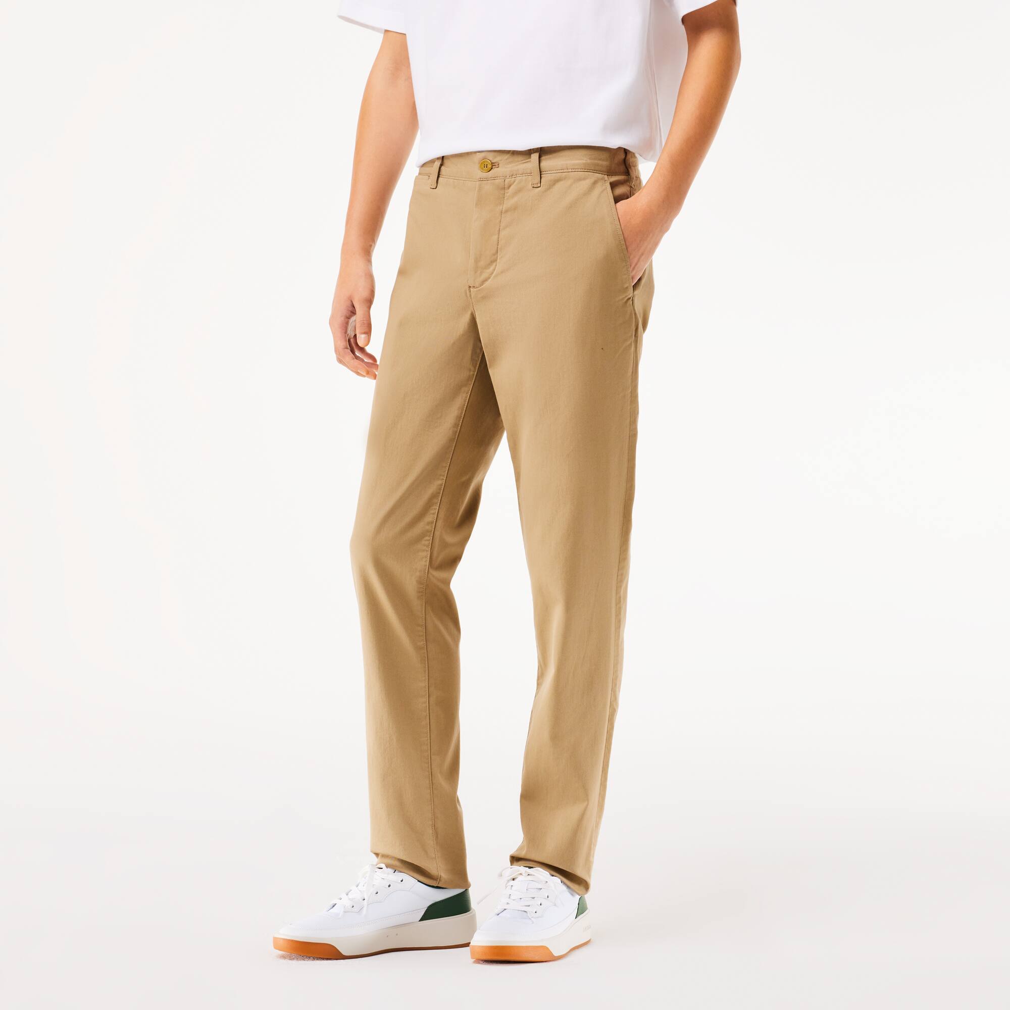 Slim Fit Chinohose mit Baumwolle und Stretch Hosen & Shorts - Beige - Lacoste - Herren