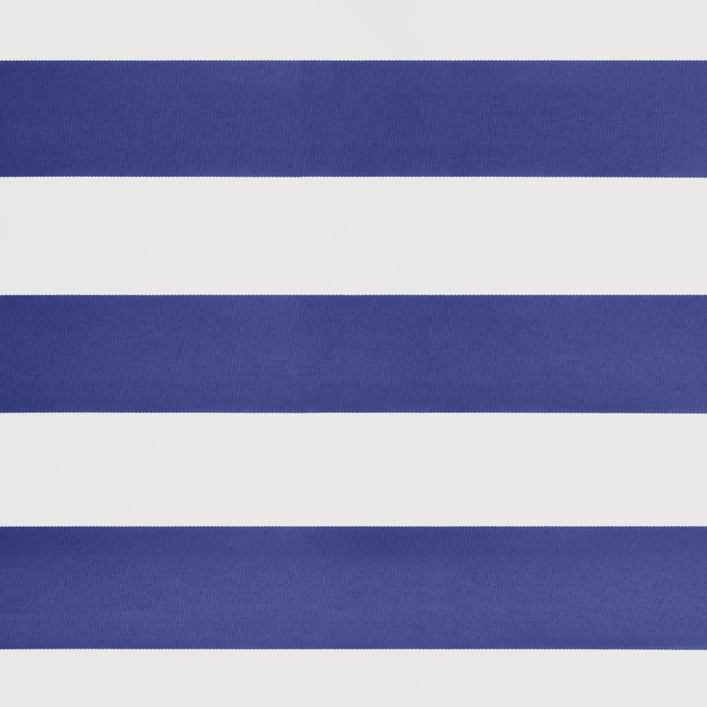 Auvent rétractable bleu et blanc 3,5x2,5 m tissu et aluminium