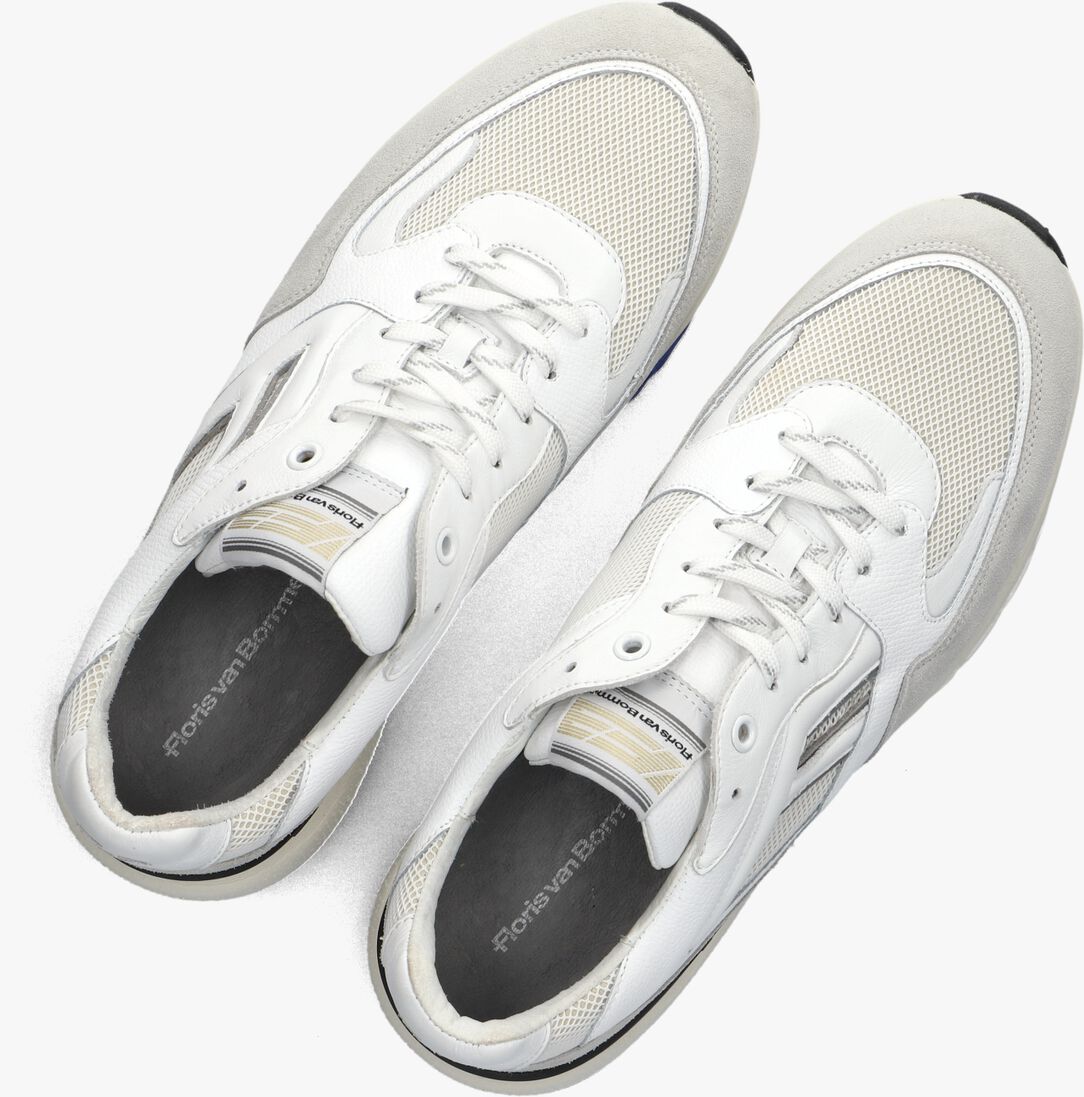 witte floris van bommel lage sneakers sfm-10154 de treener