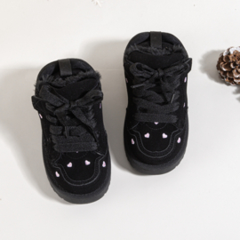 Little hearts chunky sneakers - zwart
