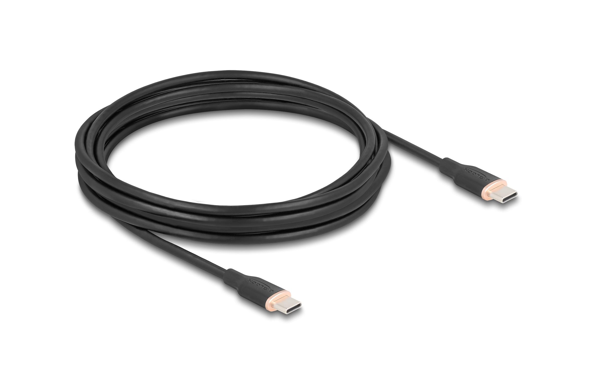USB 2.0-Kabel Silikon USB C - USB C 4 mUniversell kompatibles Verbindungskabel mit Silikonoberfläche