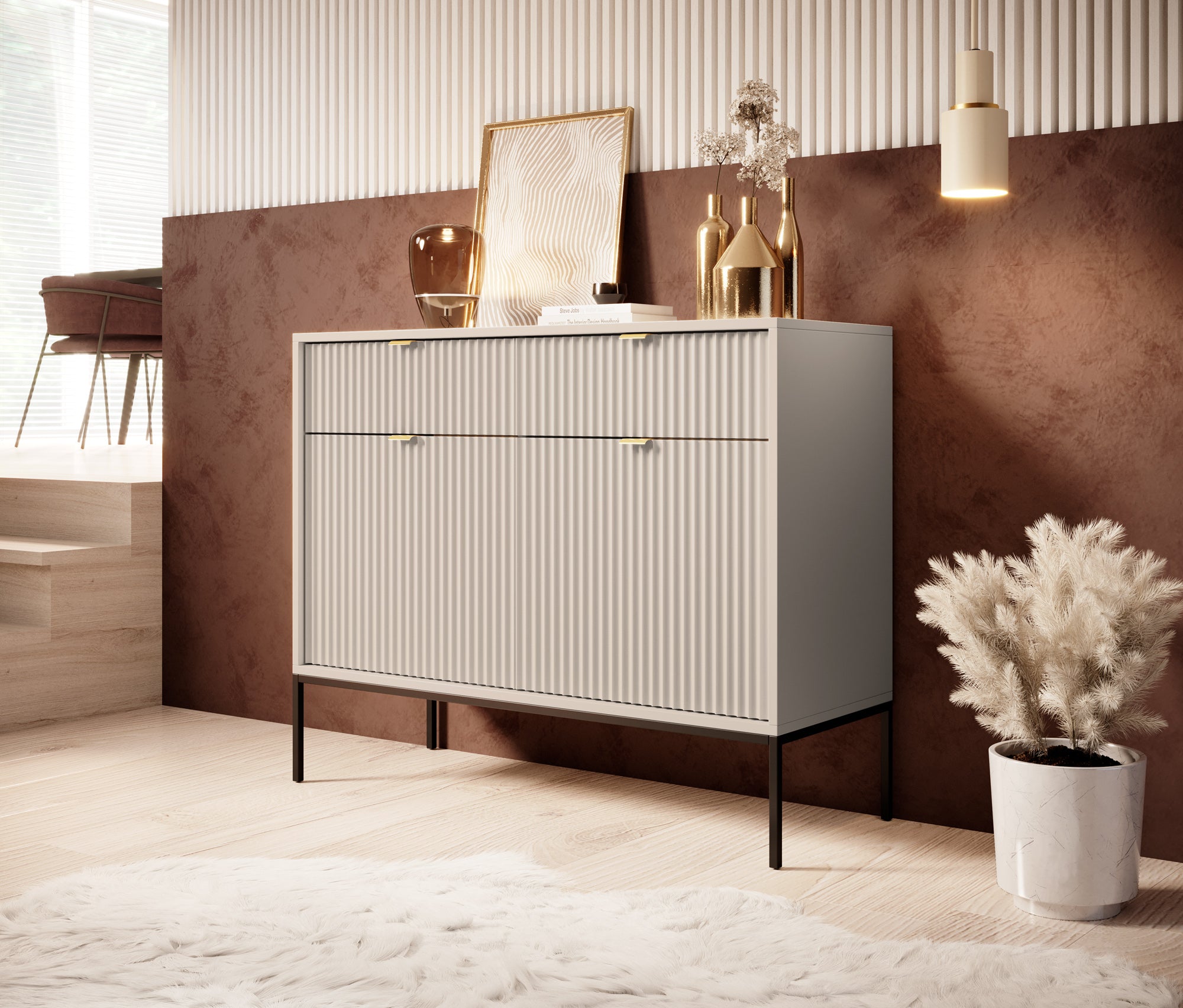 Navil - Dressoir - Beige - 104x39x83 cm