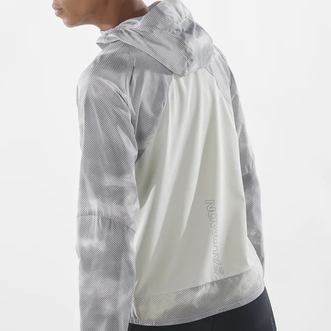 BONATTI CROSS WIND PRINT  Windjacke Damen WHITE/GrayViolet/FrostGray