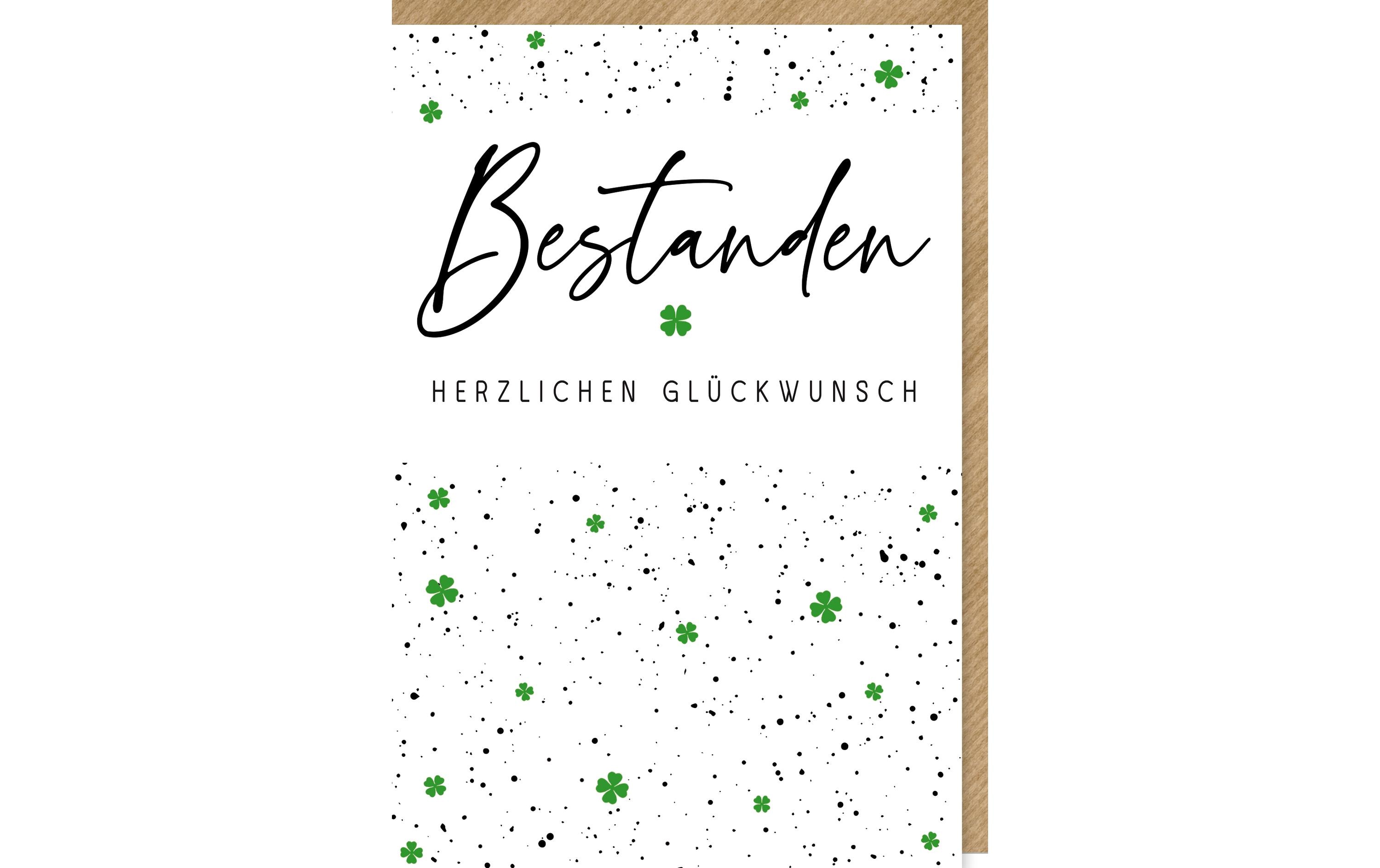 Glückwunschkarte Prüfung 11.5 x 17 cmGratulationskarte zur Prüfung