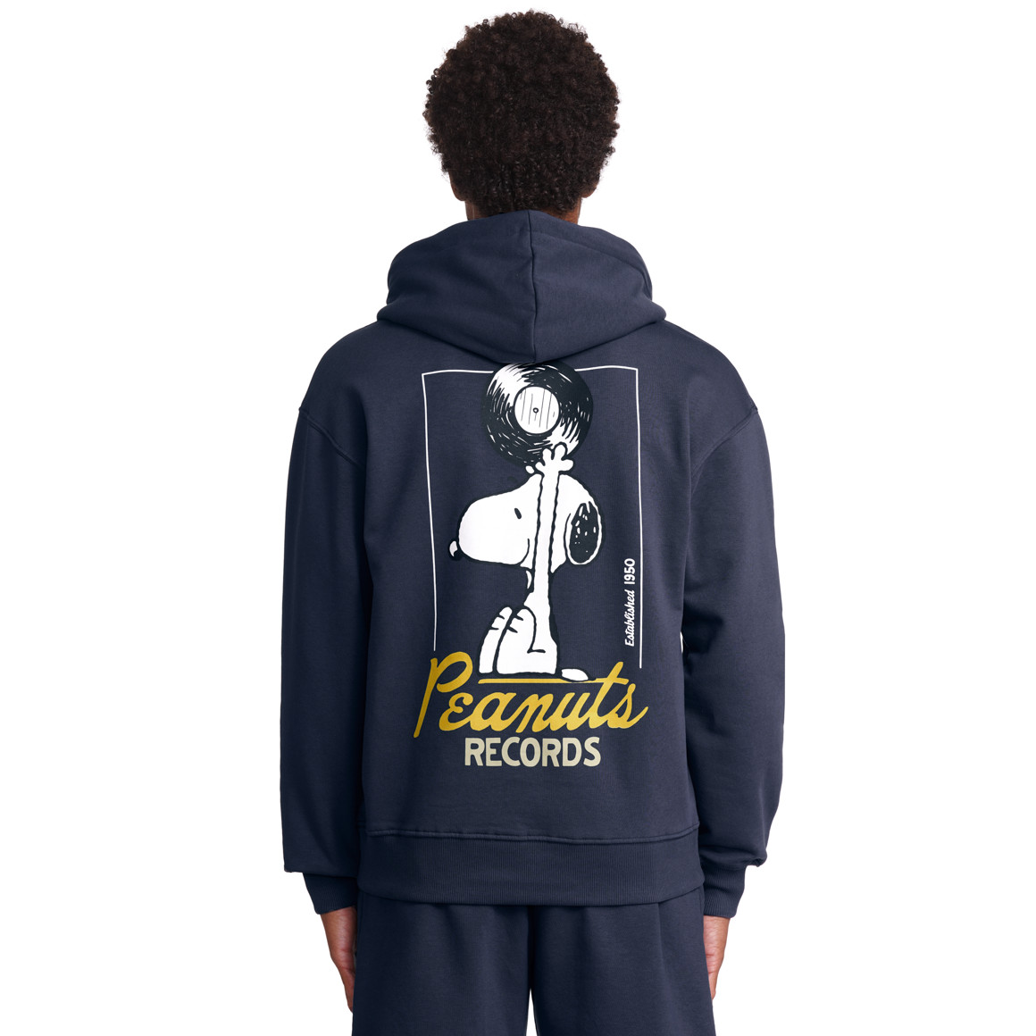 Jonas Nielsen Peanuts Hoodie mit Rücken-Print dunkelblau