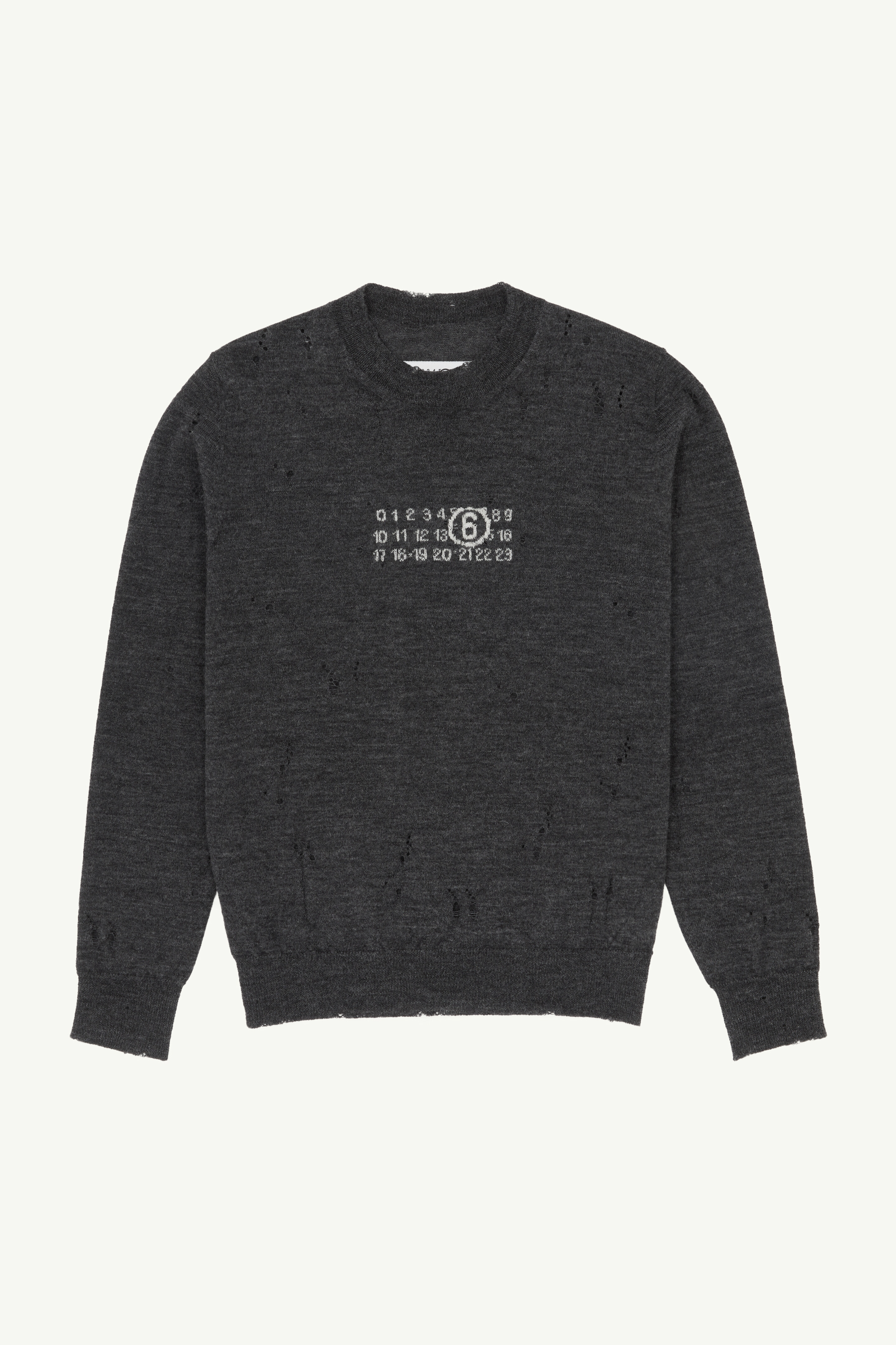 Pull en maille Numeric en laine 100% pour homme | MM6