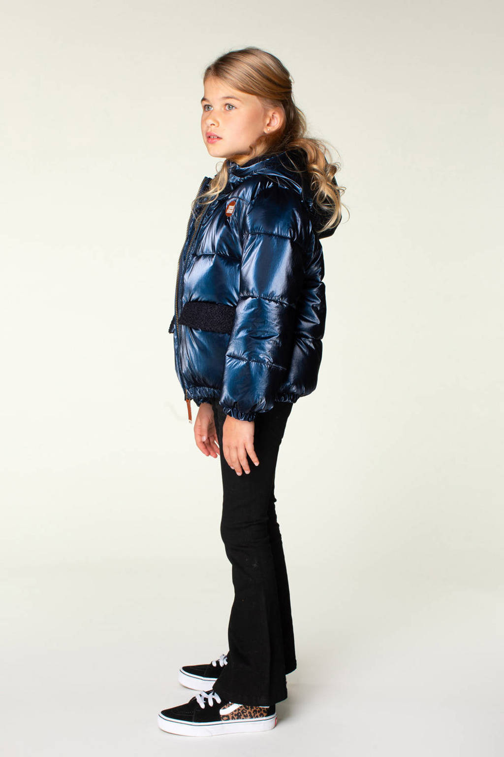 Moodstreet gewatteerde winterjas Julie donkerblauw