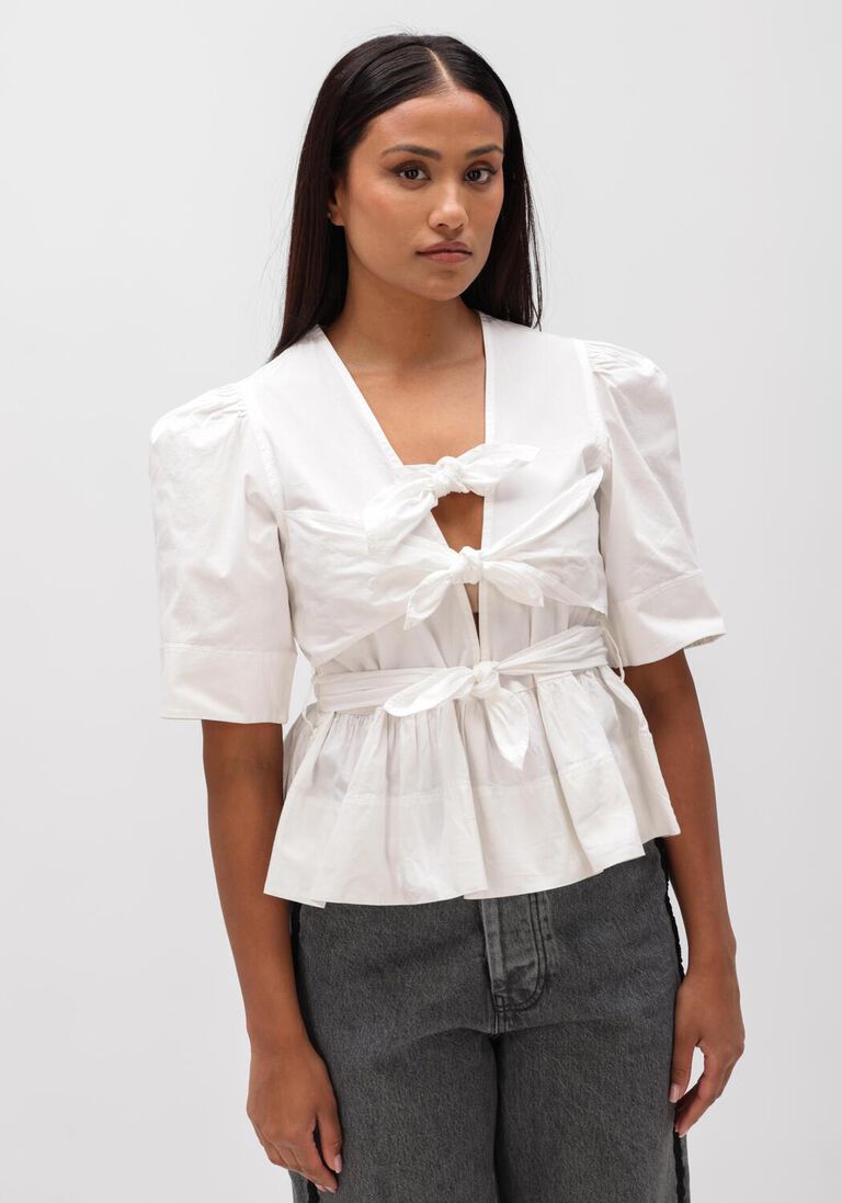 witte ganni blouses w0309