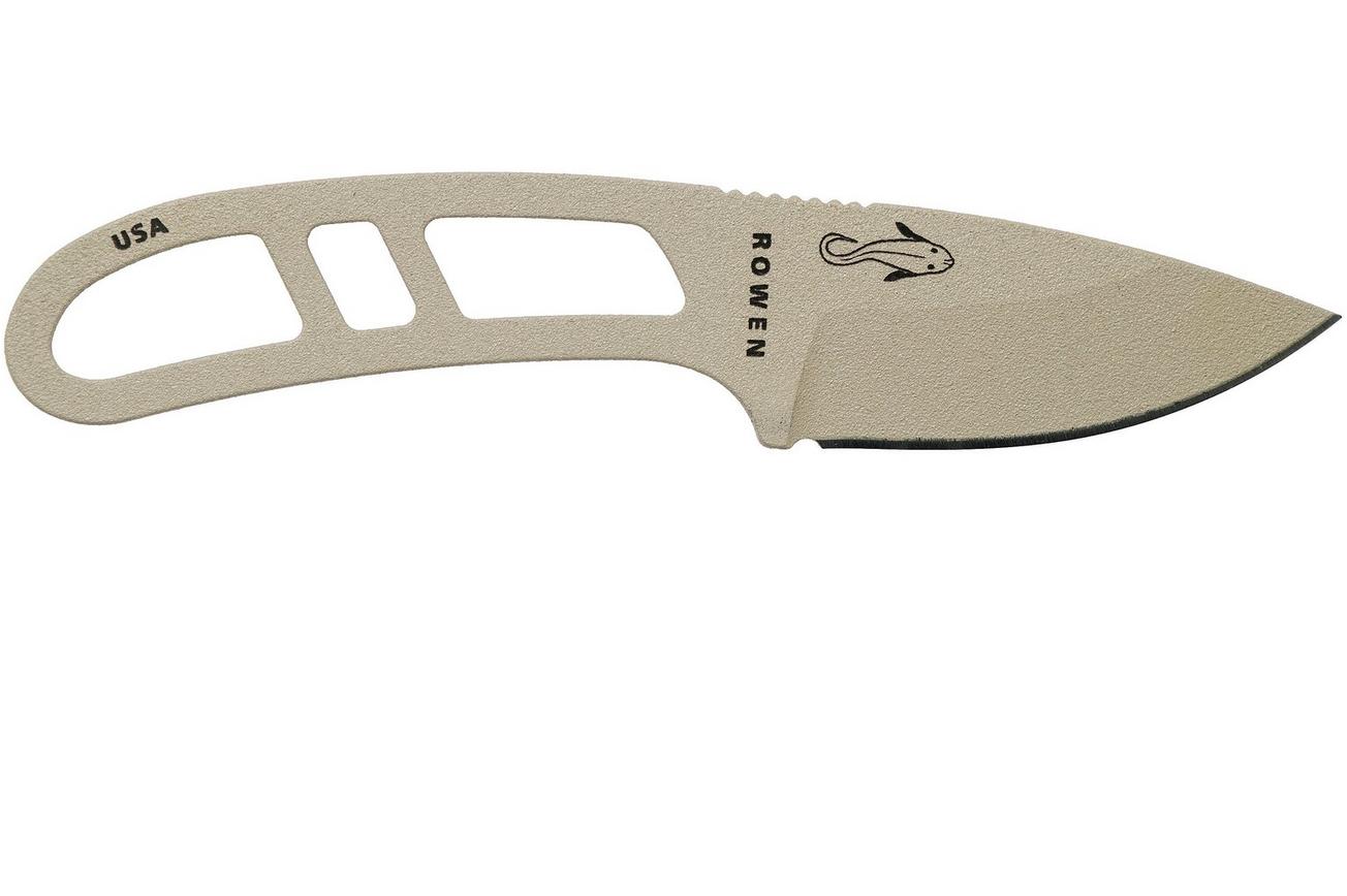 ESEE Candiru Desert Tan CAN-DT nekmes met zwarte schede   riemclip