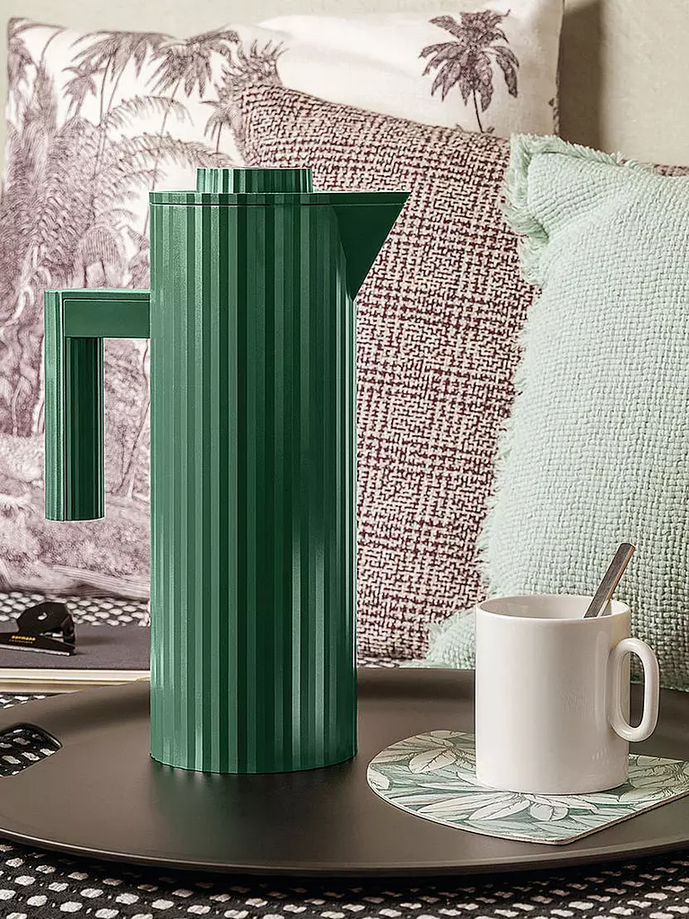 ALESSI Thermoskanne - Isolierkanne Plisse 1 l  Gruen grün