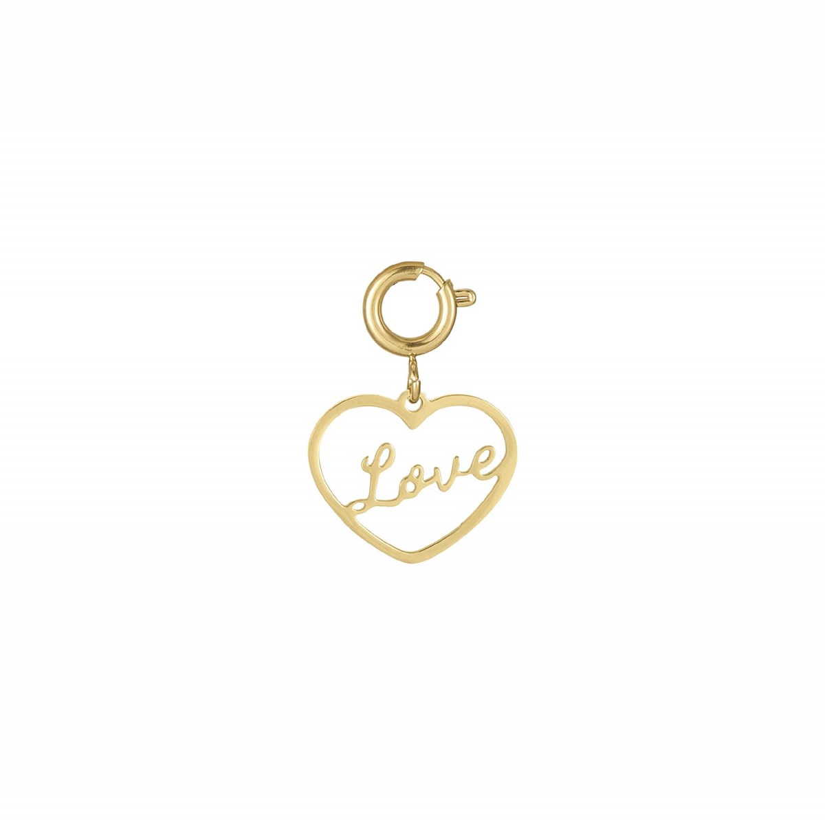 Charm Love acier doré or