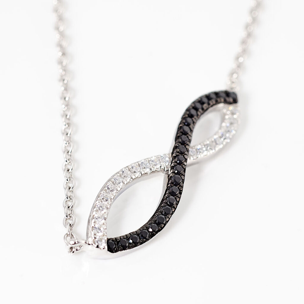 Collier Prudentia Argent Blanc Oxyde De Zirconium