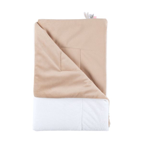 Noukie's F&O Deken - 75 x 100 cm - Veloudoux - Beige/Wit