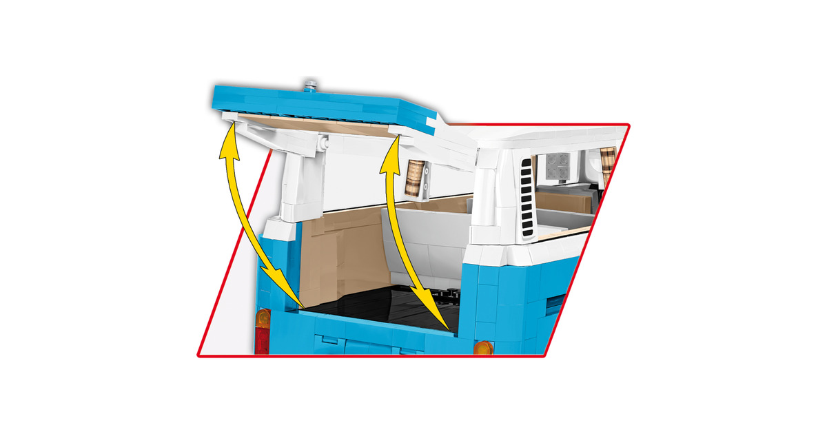 COBIVolkswagen T2b Bus Constructiespeelgoed  (Schaal 1:12)