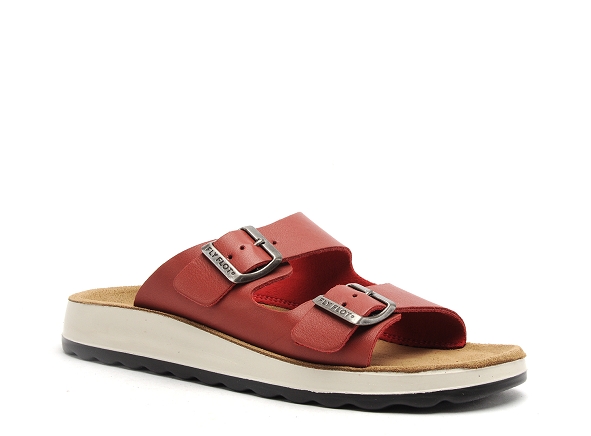 Flyflot mules et sabots plats femme frein rouge
