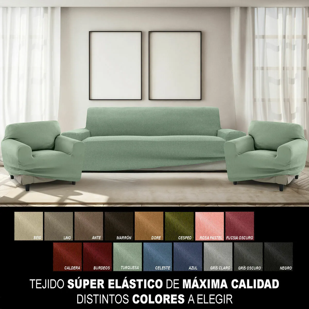 Sofakover Housse Pocket Trio Romeo - Turquoise