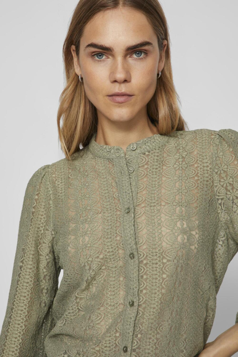 Vila groene dames blouse