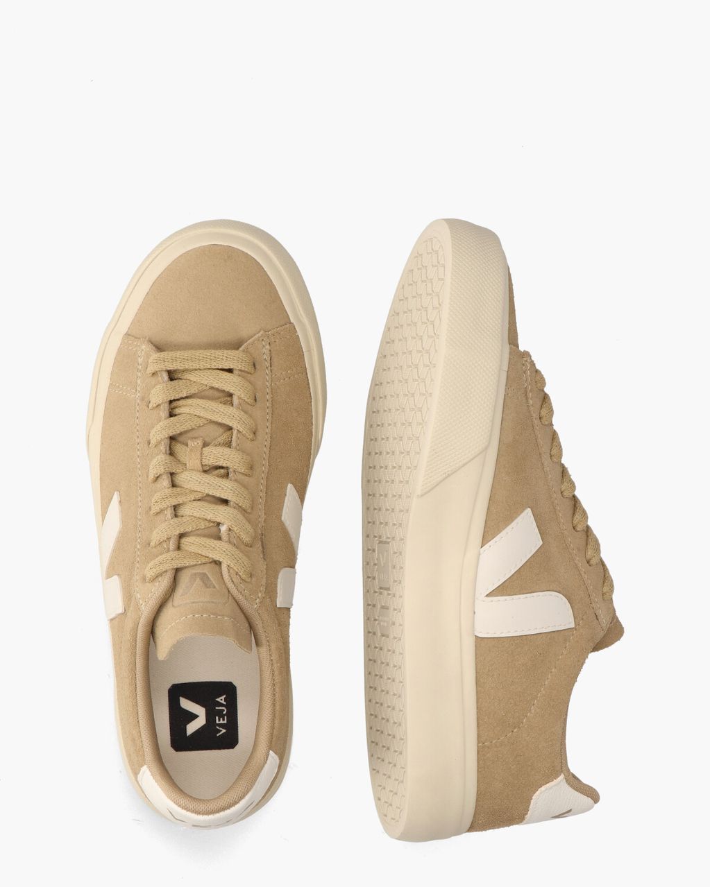 Veja Campo Suede Bruin/Wit Damessneakers