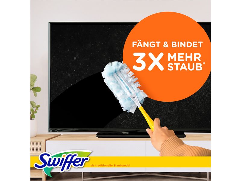 Swiffer Staubmagnet mit Griff 3 Stück, Blau/Gelb Starterset mit Dufttücher