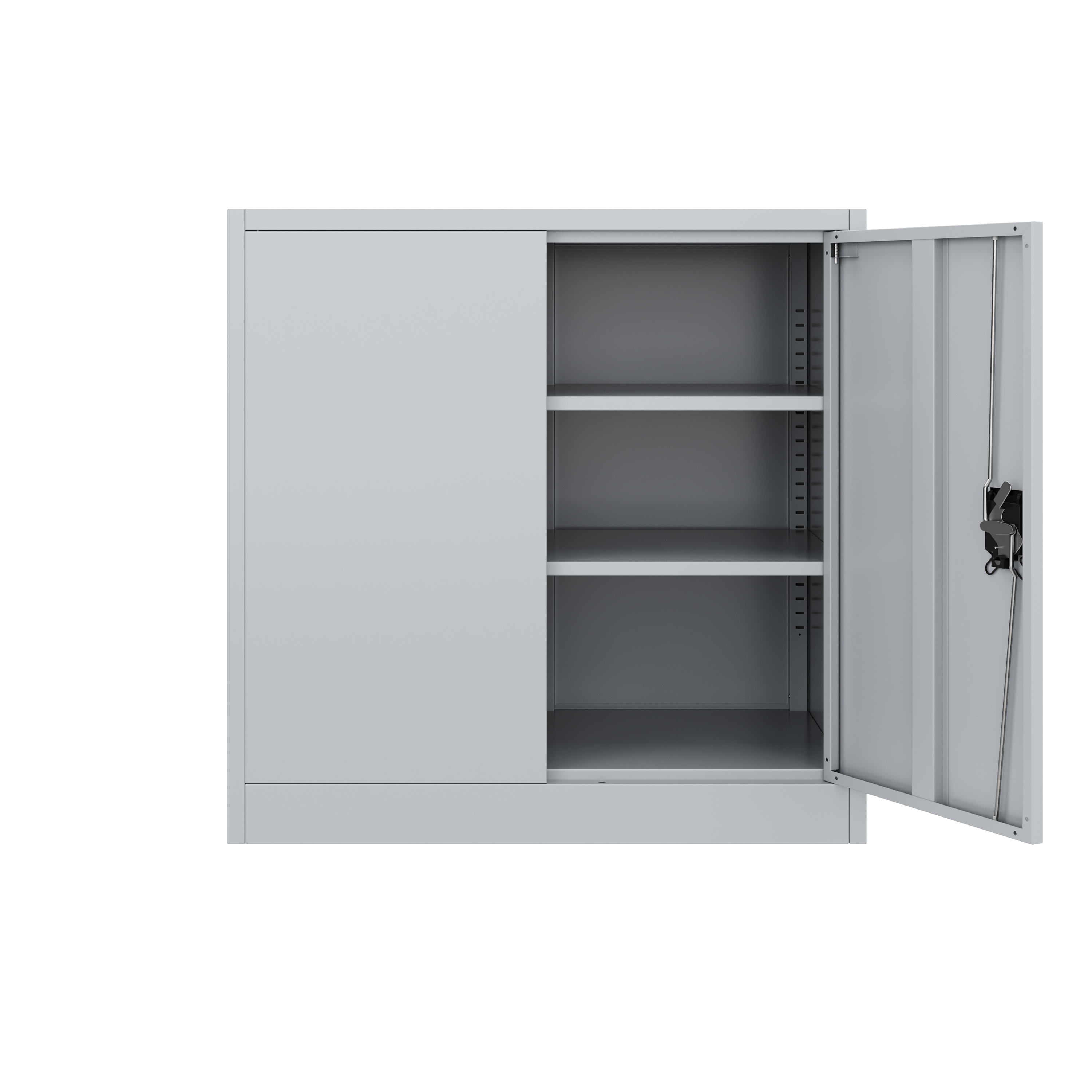 Aktenschrank mit 3 Böden 90 x 90 cm grau