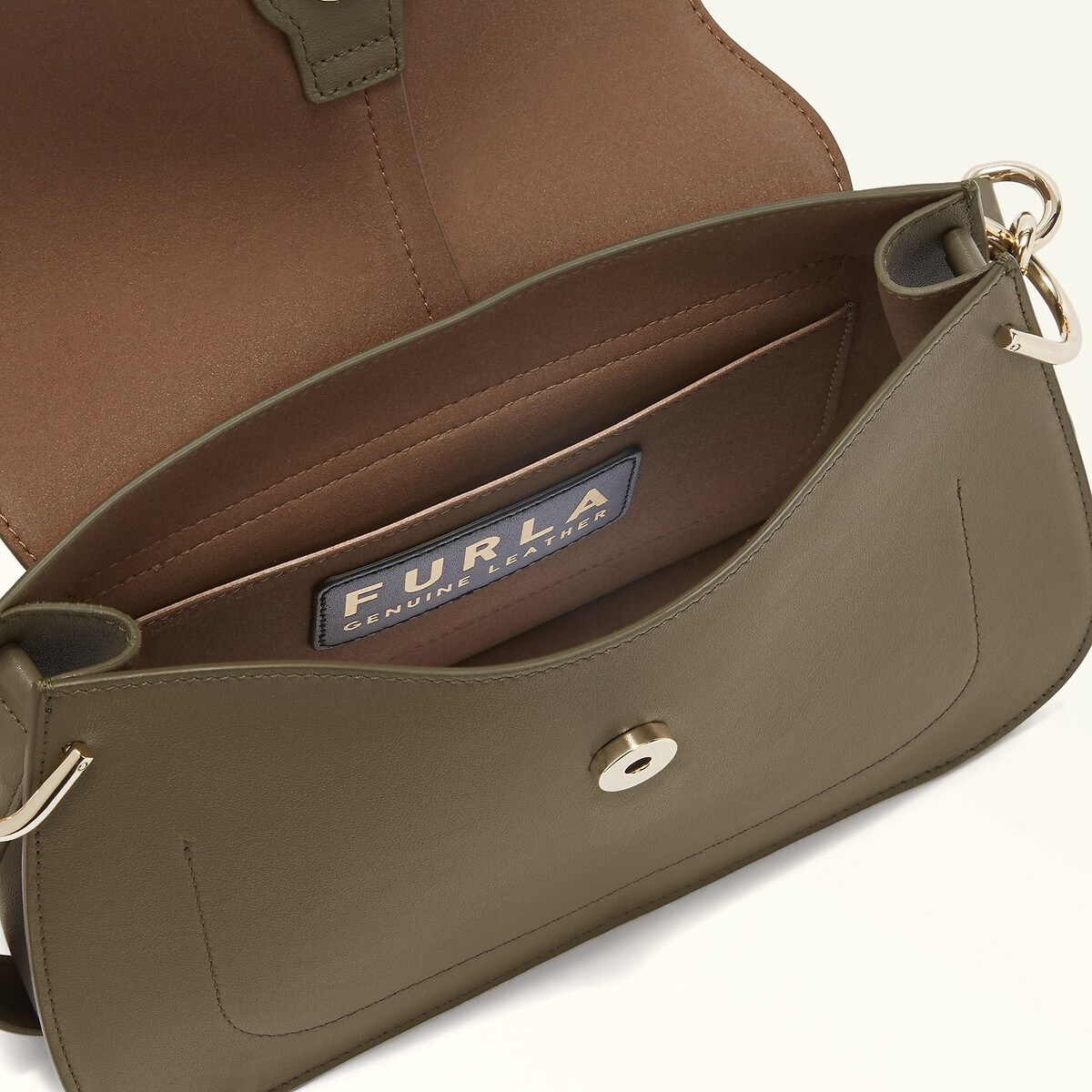 FURLA<br>Bolsa de mão com alça de ombro, em couro M Flow