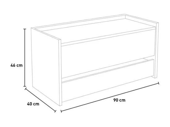 Coffre de rangement tiroir coulissant design moderne polyvalent XANDER